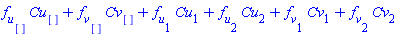 f[u[]]*Cu[]+f[v[]]*Cv[]+f[u[1]]*Cu[1]+f[u[2]]*Cu[2]+f[v[1]]*Cv[1]+f[v[2]]*Cv[2]