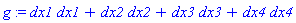 g := dx1*dx1+dx2*dx2+dx3*dx3+dx4*dx4