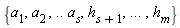 {a[1], a[2], h[m], h[s+1], () .. a[s], () .. ()}