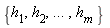 {h[1], h[2], h[m], () .. ()}