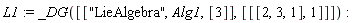 L1 := _DG([["LieAlgebra", Alg1, [3]], [[[2, 3, 1], 1]]])