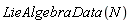 LieAlgebraData(N)