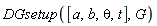DGsetup([a, b, theta, t], G)