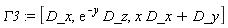 GAMMA3 := [D_x, exp(-y)*D_z, x*D_x+D_y]