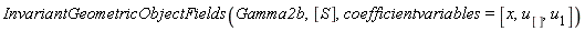 InvariantGeometricObjectFields(Gamma2b, [S], coefficientvariables = [x, u[], u[1]])