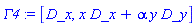 [_DG([["vector", N, []], [[[1], 1]]]), _DG([["vector", N, []], [[[1], x], [[2], alpha*y]]])]