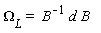 Omega[L] = d/B*B