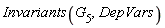 Invariants(G[5], DepVars)