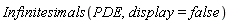 Infinitesimals(PDE, display = false)