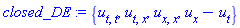 closed_DE := {u[t, t], u[t, x], u[x, x], u[x]-u[t]}