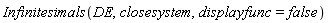 Infinitesimals(DE, closesystem, displayfunc = false)