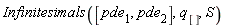 Infinitesimals([pde[1], pde[2]], q[], S)