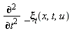 diff(_xi[t](x, t, u), t, t)