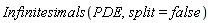 Infinitesimals(PDE, split = false)