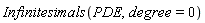 Infinitesimals(PDE, degree = 0)