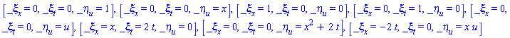 [_xi[x] = 0, _xi[t] = 0, _eta[u] = 1], [_xi[x] = 0, _xi[t] = 0, _eta[u] = x], [_xi[x] = 1, _xi[t] = 0, _eta[u] = 0], [_xi[x] = 0, _xi[t] = 1, _eta[u] = 0], [_xi[x] = 0, _xi[t] = 0, _eta[u] = u], [_xi[x] = x, _xi[t] = 2*t, _eta[u] = 0], [_xi[x] = 0, _xi[t] = 0, _eta[u] = x^2+2*t], [_xi[x] = -2*t, _xi[t] = 0, _eta[u] = x*u]