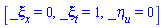 [_xi[x] = 0, _xi[t] = 1, _eta[u] = 0]