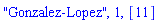 "Gonzalez-Lopez", 1, [11]