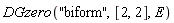 DGzero("biform", [2, 2], E)