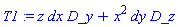 T1 := z*dx*D_y+x^2*dy*D_z