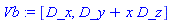 Vb := [D_x, D_y+x*D_z]