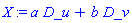 X := a*D_u+b*D_v