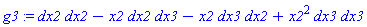 g3 := dx2*dx2-x2*dx2*dx3-x2*dx3*dx2+x2^2*dx3*dx3