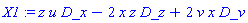X1 := z*u*D_x-2*x*z*D_z+2*v*x*D_v