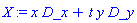X := x*D_x+t*y*D_y