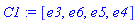 C1 := [e3, e6, e5, e4]
