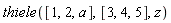 thiele([1, 2, a], [3, 4, 5], z)