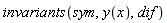 invariants(sym, y(x), dif)