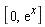 [0, exp(x)]