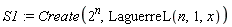 S1 := Create(2^n, LaguerreL(n, 1, x))