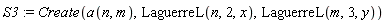 S3 := Create(a(n, m), LaguerreL(n, 2, x), LaguerreL(m, 3, y))