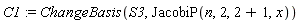 C1 := ChangeBasis(S3, JacobiP(n, 2, 2+1, x))