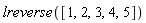 lreverse([1, 2, 3, 4, 5])