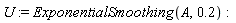 U := ExponentialSmoothing(A, .2)