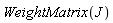 WeightMatrix(J)