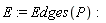 E := Edges(P)