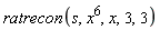 ratrecon(s, x^6, x, 3, 3)
