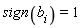 sign(b[i]) = 1