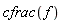 cfrac(f)