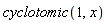 cyclotomic(1, x)