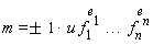 m = `&+-`(u*f[1]^e[1]) .. f[n]^e[n]