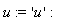 u := 'u'