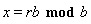 x = `mod`(rb, b)
