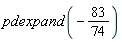 pdexpand(-83/74)