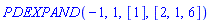 PDEXPAND(-1, 1, [1], [2, 1, 6])