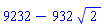 9232-932*2^(1/2)